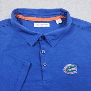 Florida Gators Polo Shirt Mens XXL Blue Tommy Bahama Comfort Stretch NCAA